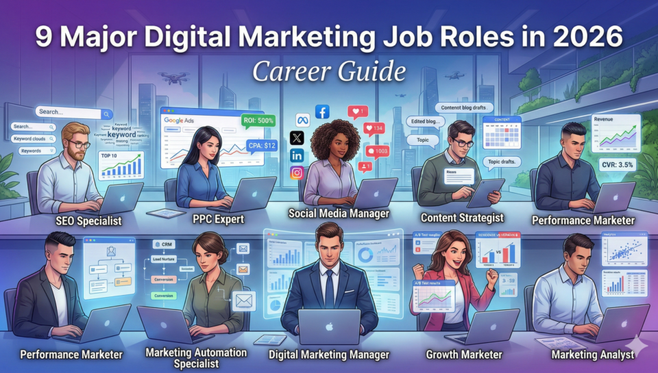 Best of 9 Major Digital Marketing Job Roles in 2026